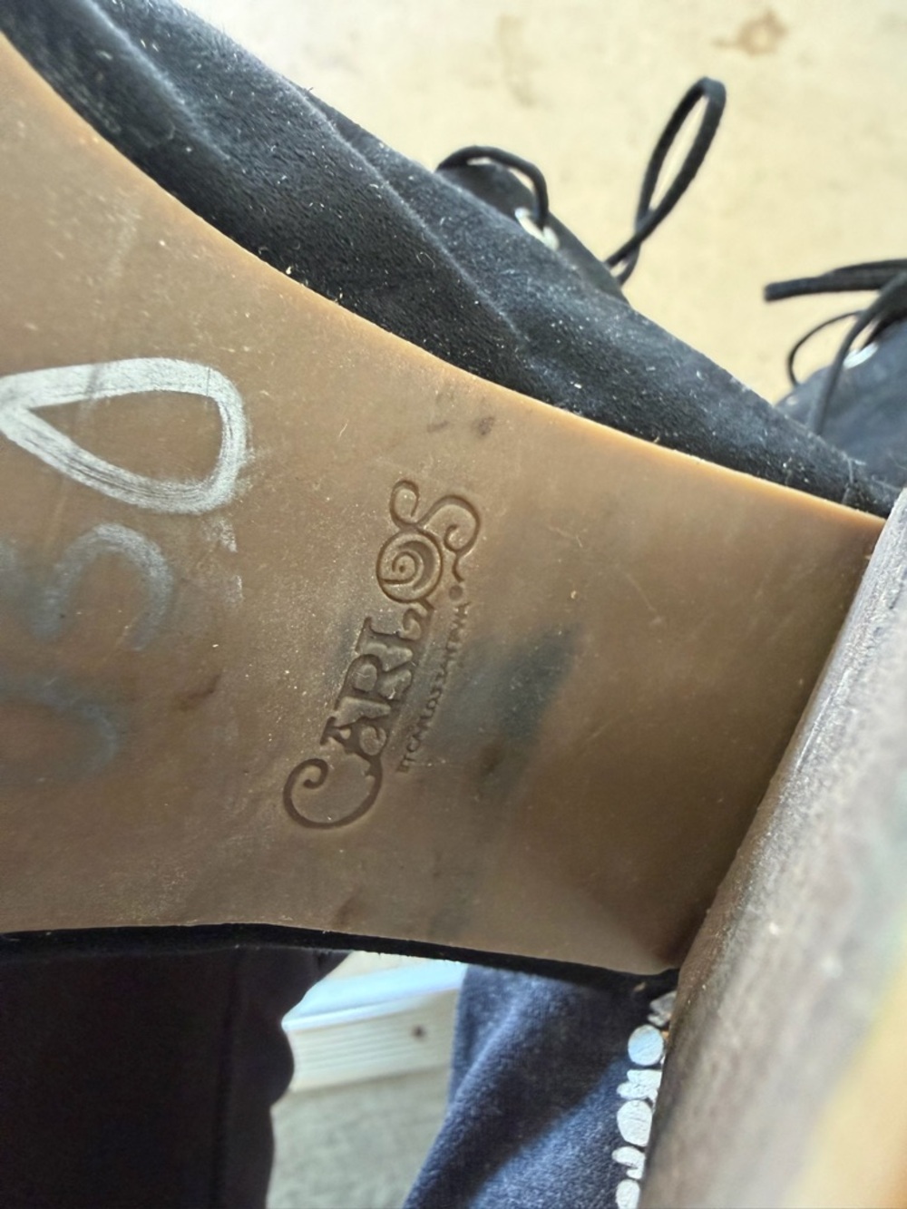 Carlos Santana Black Lace-Up Open-Toe Sandals - Picture 3 of 7